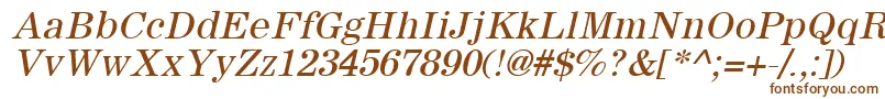 SachemOblique-fontti – ruskeat fontit valkoisella taustalla
