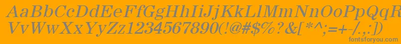 SachemOblique Font – Gray Fonts on Orange Background