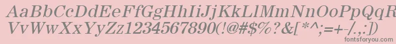 SachemOblique Font – Gray Fonts on Pink Background