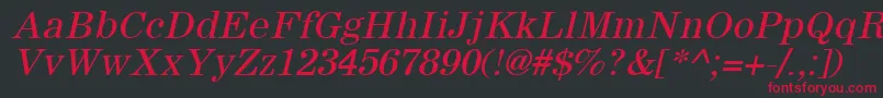 SachemOblique Font – Red Fonts on Black Background