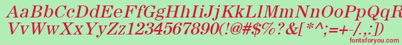 SachemOblique Font – Red Fonts on Green Background