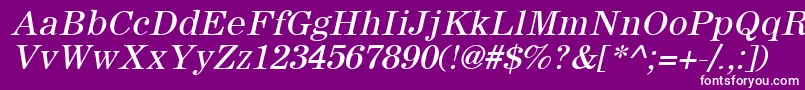 SachemOblique Font – White Fonts on Purple Background