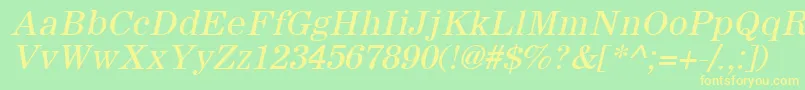 SachemOblique Font – Yellow Fonts on Green Background