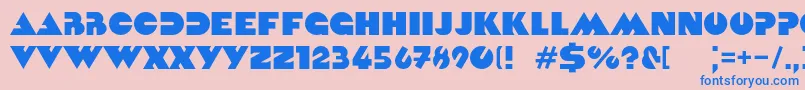 Kvadrat Font – Blue Fonts on Pink Background
