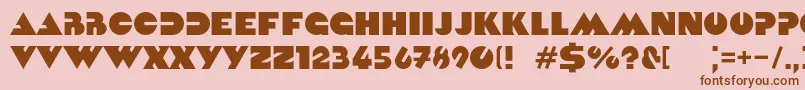 Kvadrat Font – Brown Fonts on Pink Background