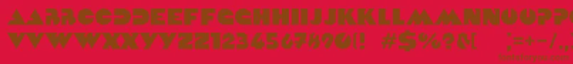 Kvadrat Font – Brown Fonts on Red Background
