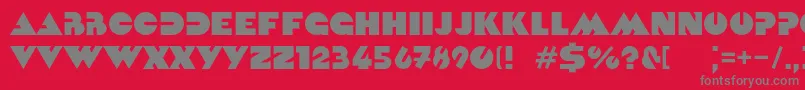 Kvadrat Font – Gray Fonts on Red Background