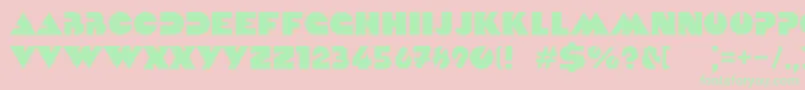 Kvadrat Font – Green Fonts on Pink Background