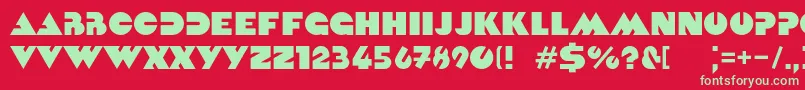 Kvadrat Font – Green Fonts on Red Background