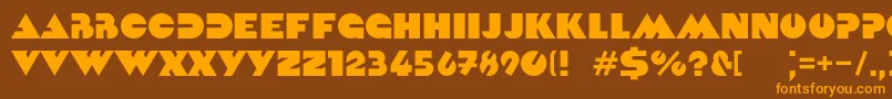 Kvadrat Font – Orange Fonts on Brown Background