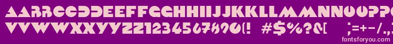 Kvadrat Font – Pink Fonts on Purple Background