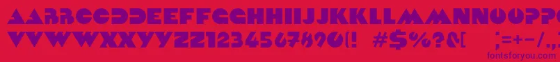 Kvadrat Font – Purple Fonts on Red Background
