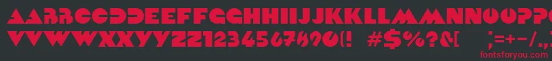 Kvadrat Font – Red Fonts on Black Background