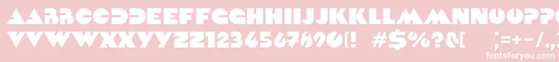 Kvadrat Font – White Fonts on Pink Background