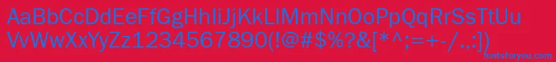 Franklingothbookttt Font – Blue Fonts on Red Background