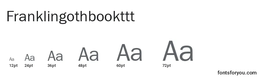 Размеры шрифта Franklingothbookttt