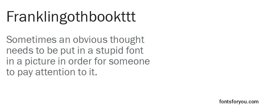 Review of the Franklingothbookttt Font