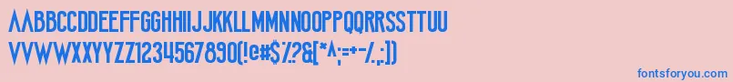 AmateurCamcorder Font – Blue Fonts on Pink Background