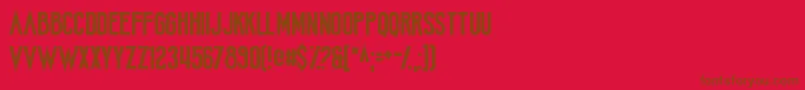 AmateurCamcorder Font – Brown Fonts on Red Background