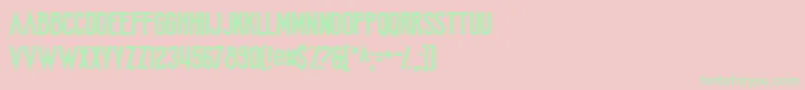 AmateurCamcorder Font – Green Fonts on Pink Background