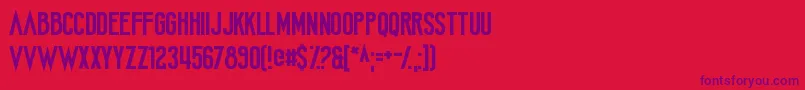 AmateurCamcorder Font – Purple Fonts on Red Background