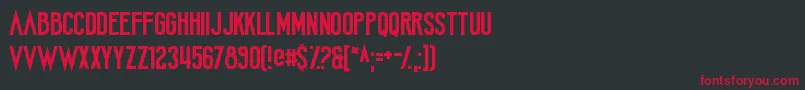 AmateurCamcorder Font – Red Fonts on Black Background