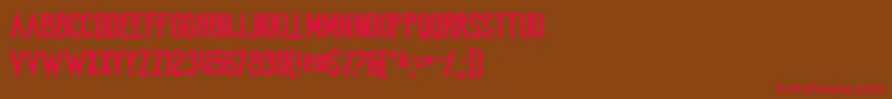 AmateurCamcorder Font – Red Fonts on Brown Background