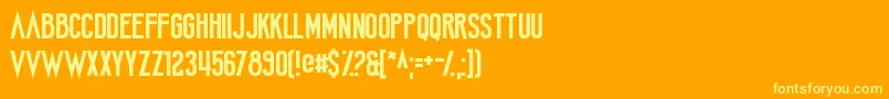 Więcej informacji o czcionce AmateurCamcorder Czcionka AmateurCamcorder – żółte czcionki na pomarańczowym tle