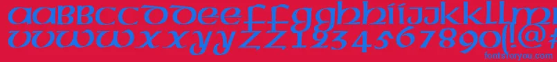 MegenRus Font – Blue Fonts on Red Background