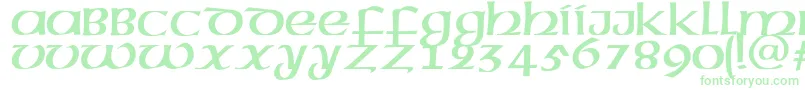MegenRus Font – Green Fonts on White Background