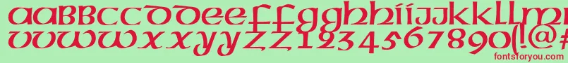 MegenRus Font – Red Fonts on Green Background