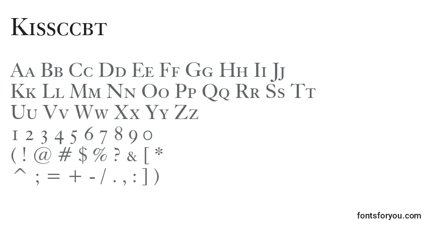 Schriftart Kissccbt – Alphabet, Zahlen, spezielle Symbole
