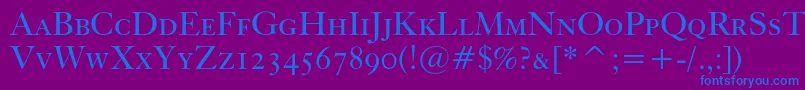 Kissccbt Font – Blue Fonts on Purple Background