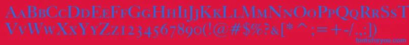 fuente Kissccbt – Fuentes Azules Sobre Fondo Rojo