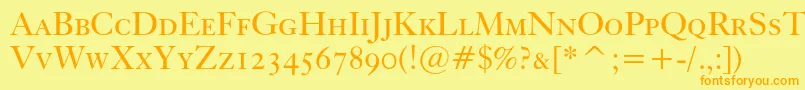 Kissccbt Font – Orange Fonts on Yellow Background