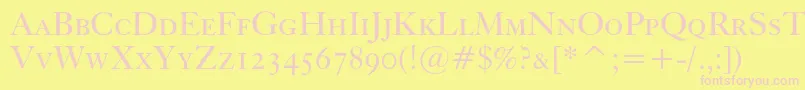 Kissccbt Font – Pink Fonts on Yellow Background