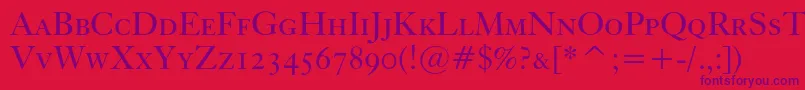 Kissccbt Font – Purple Fonts on Red Background