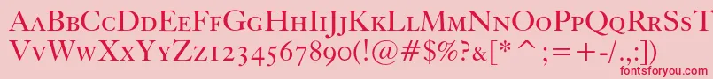 Шрифт Kissccbt – красные шрифты на розовом фоне