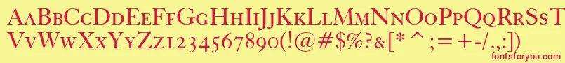 Kissccbt Font – Red Fonts on Yellow Background