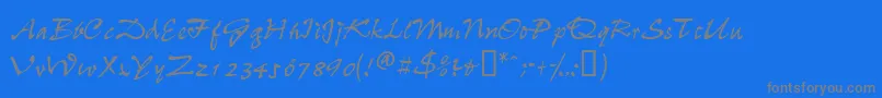 Wheedlessk Font – Gray Fonts on Blue Background