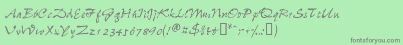 Wheedlessk Font – Gray Fonts on Green Background