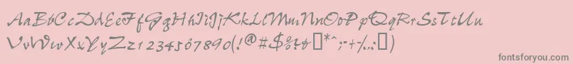 Wheedlessk Font – Gray Fonts on Pink Background