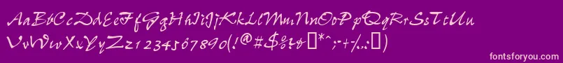Wheedlessk Font – Pink Fonts on Purple Background