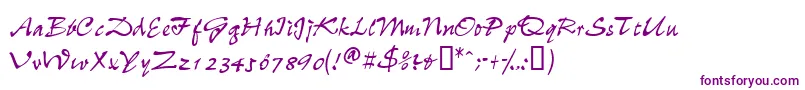 Wheedlessk Font – Purple Fonts on White Background