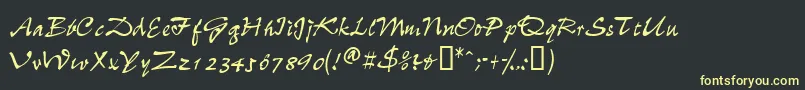 Wheedlessk Font – Yellow Fonts on Black Background