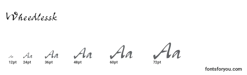 Wheedlessk Font Sizes
