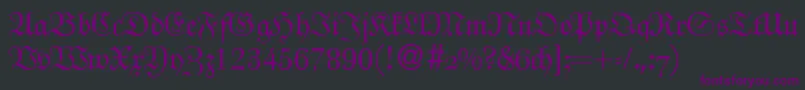 Шрифт UngeldbNormal – фиолетовые шрифты на чёрном фоне