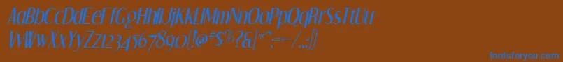 DreamOrphansItalic Font – Blue Fonts on Brown Background