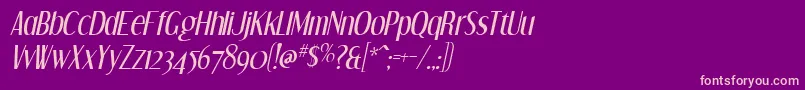 DreamOrphansItalic Font – Pink Fonts on Purple Background