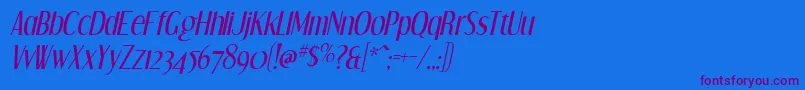 DreamOrphansItalic Font – Purple Fonts on Blue Background